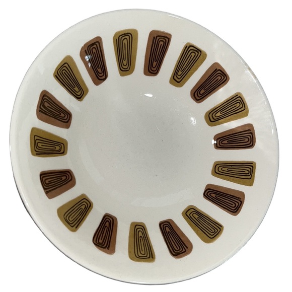 2 Vintage MCM Royal China SANTA FE Cereal~Soup Bowls~Atomic Rectangles - Picture 4 of 5